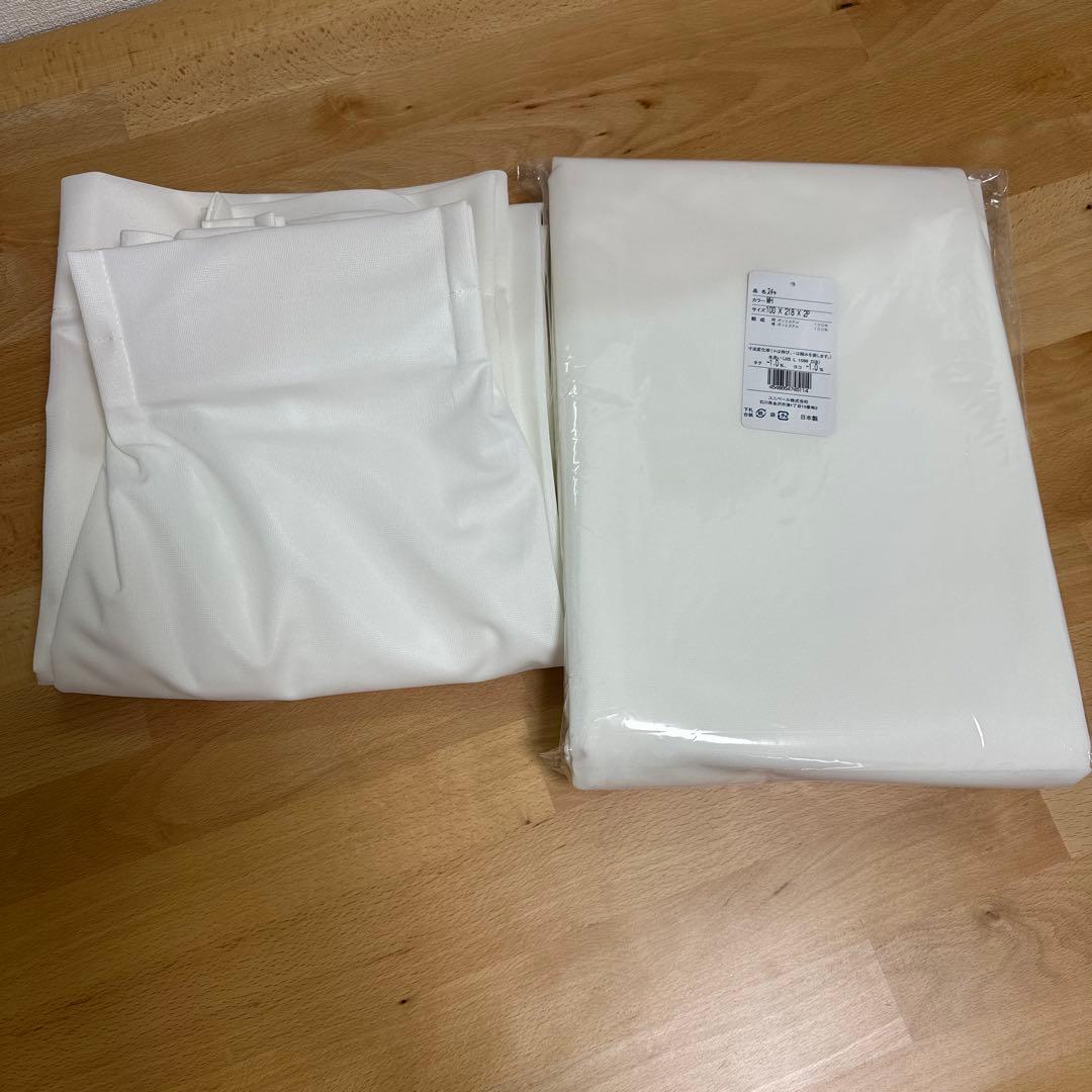 新品未使用LOWYA 防災ドレープカーテン　レースカーテンセット　100×220