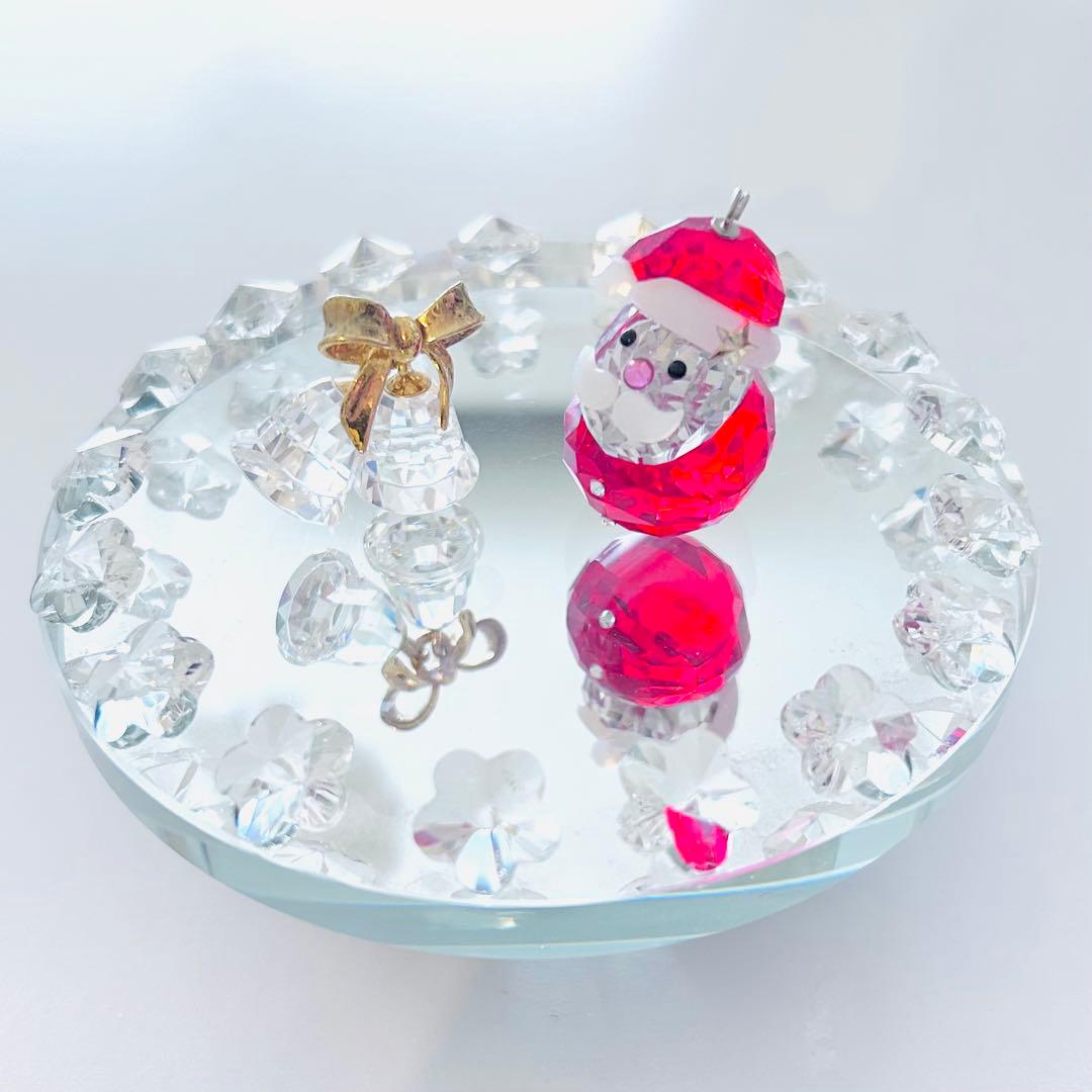 673【半額セール】星付帽子★ピンク鼻／廃盤ロッキングサンタ／SWAROVSKI