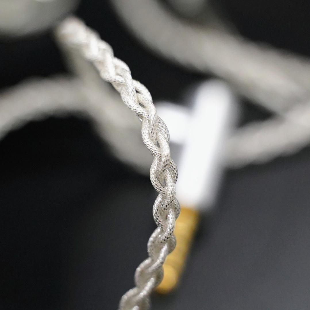 【1点のみ】7N粒子単結晶銅銀メッキ リッツ構造ケーブル IE500 3.5mm