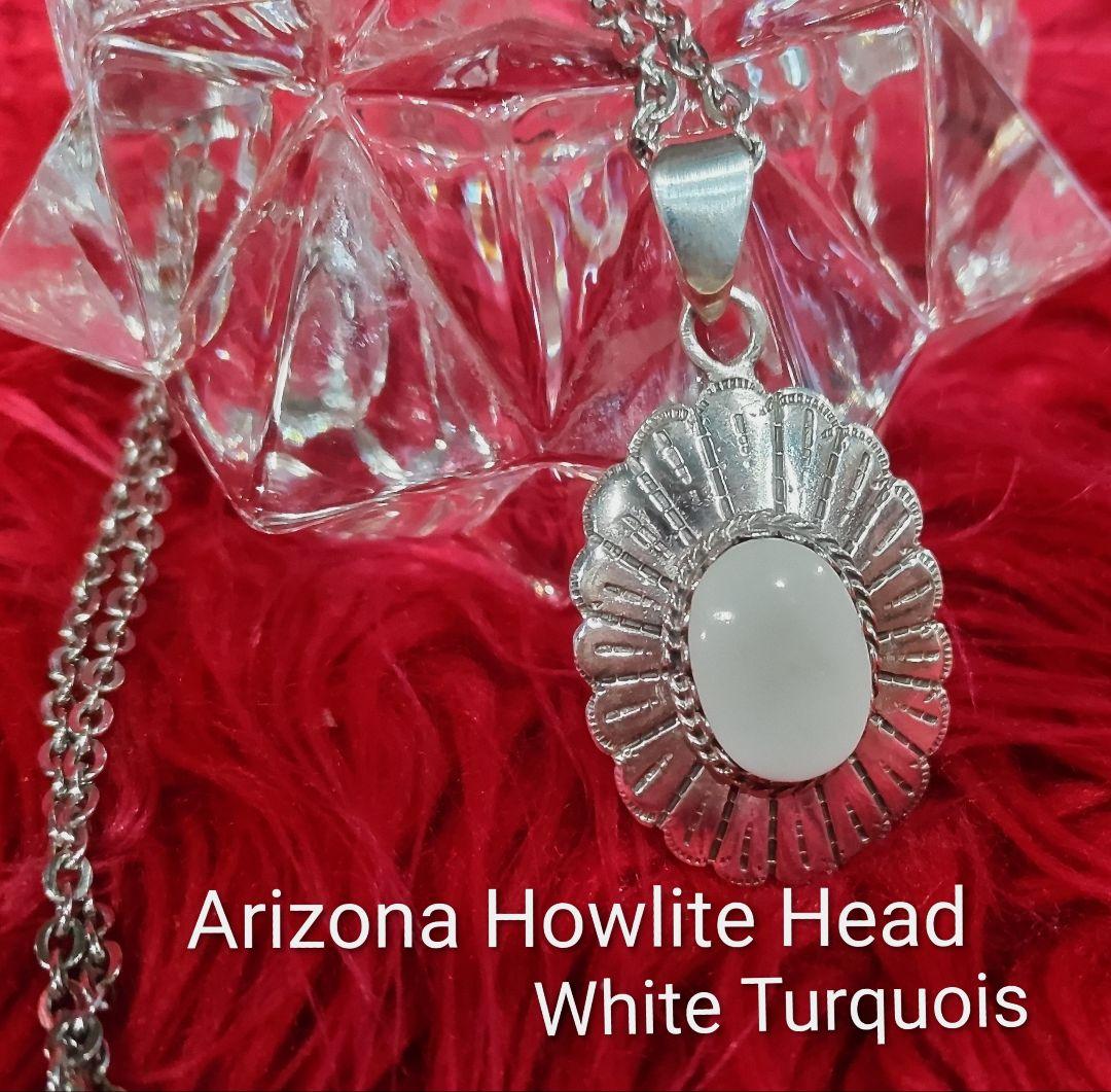 Arizona Howlite Head (ホワイトターコイズ)