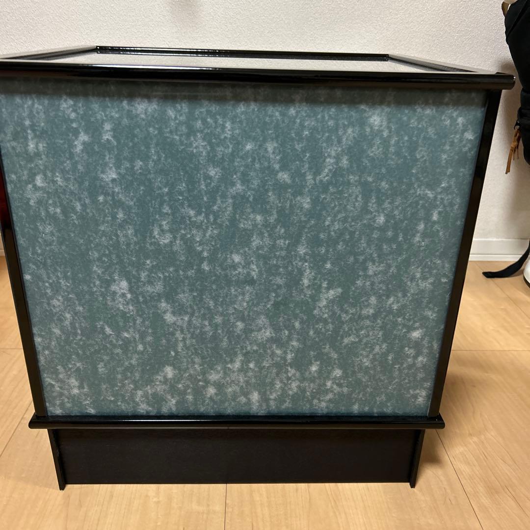 美品　オルゴール付き雛人形　ガラスケース入り　木目込