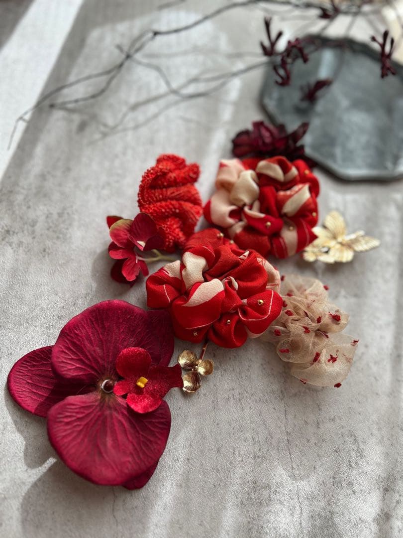 a*4様 七五三　七五三髪飾り　ヘッドドレス　着物髪飾り　リメイク髪飾り　062