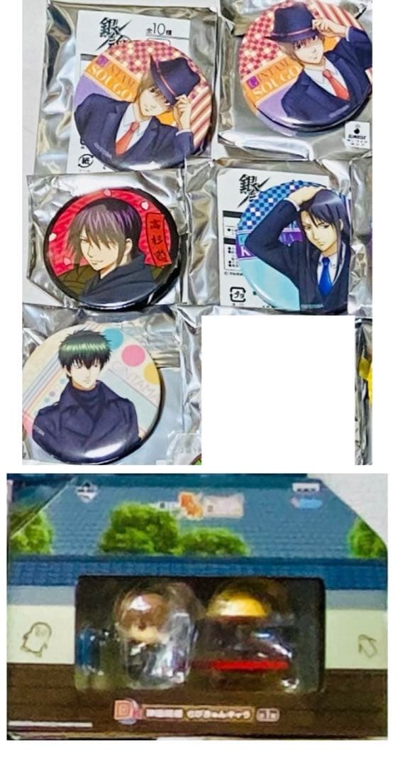 銀魂 ダッシュストア スーツ、描き下ろし缶バッジ 土方桂沖田総悟 華祭り高杉晋助