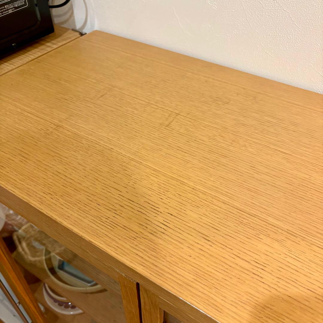 MUJI 無印良品 木製キャビネット ガラス扉 脚付き