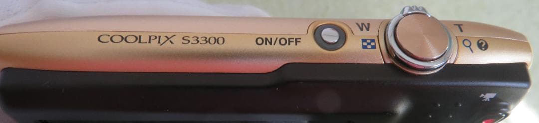 ■　動作済/Nikon COOLPIX S3300/光学6倍/1.6M/金　■
