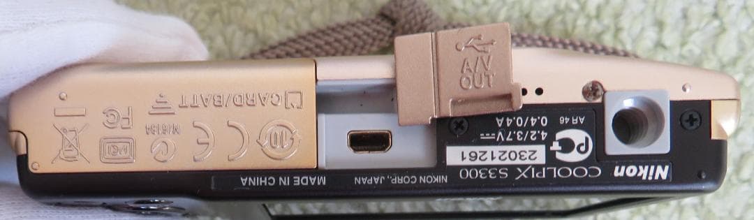 ■　動作済/Nikon COOLPIX S3300/光学6倍/1.6M/金　■