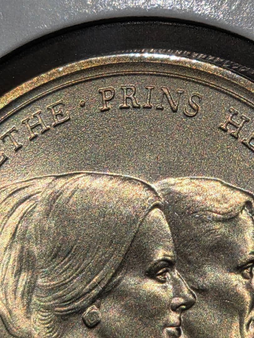 デンマーク王国　マルグレーテ&ヘンリック結婚記念　10 クローナー銀貨　1967