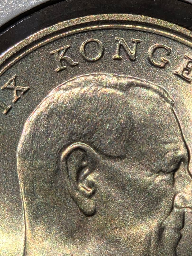 デンマーク王国　マルグレーテ&ヘンリック結婚記念　10 クローナー銀貨　1967