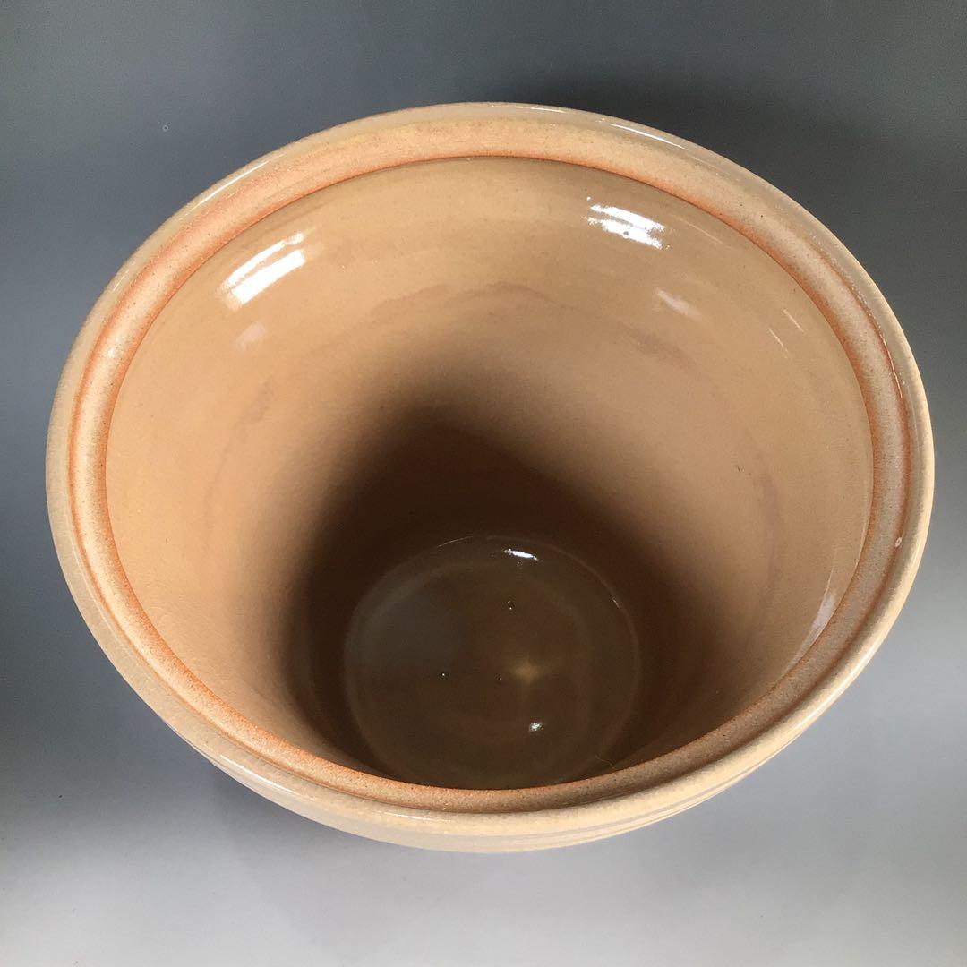 Ｎ１６４　水指　『宮島焼』『川原圭斎造』『広口水指』　共箱　茶道具