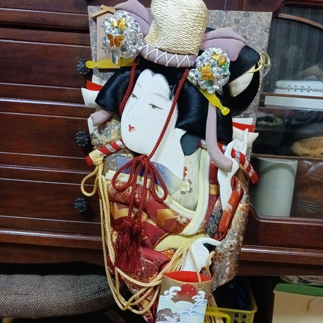 お正月　羽子板【昭和36年】汐汲　伝統的な羽子板 約60cm