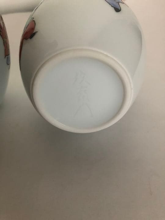 酒器揃 奥川俊右衛門 白磁 色絵 唐子