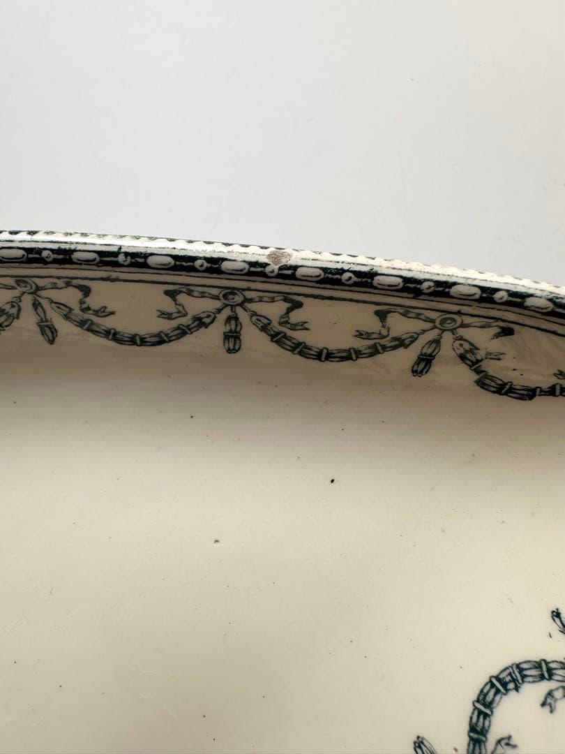 SALINS ラヴィエ　サラン窯　フランス　アンティーク　プレート　皿