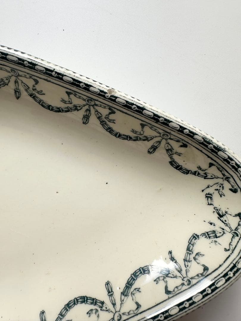 SALINS ラヴィエ　サラン窯　フランス　アンティーク　プレート　皿