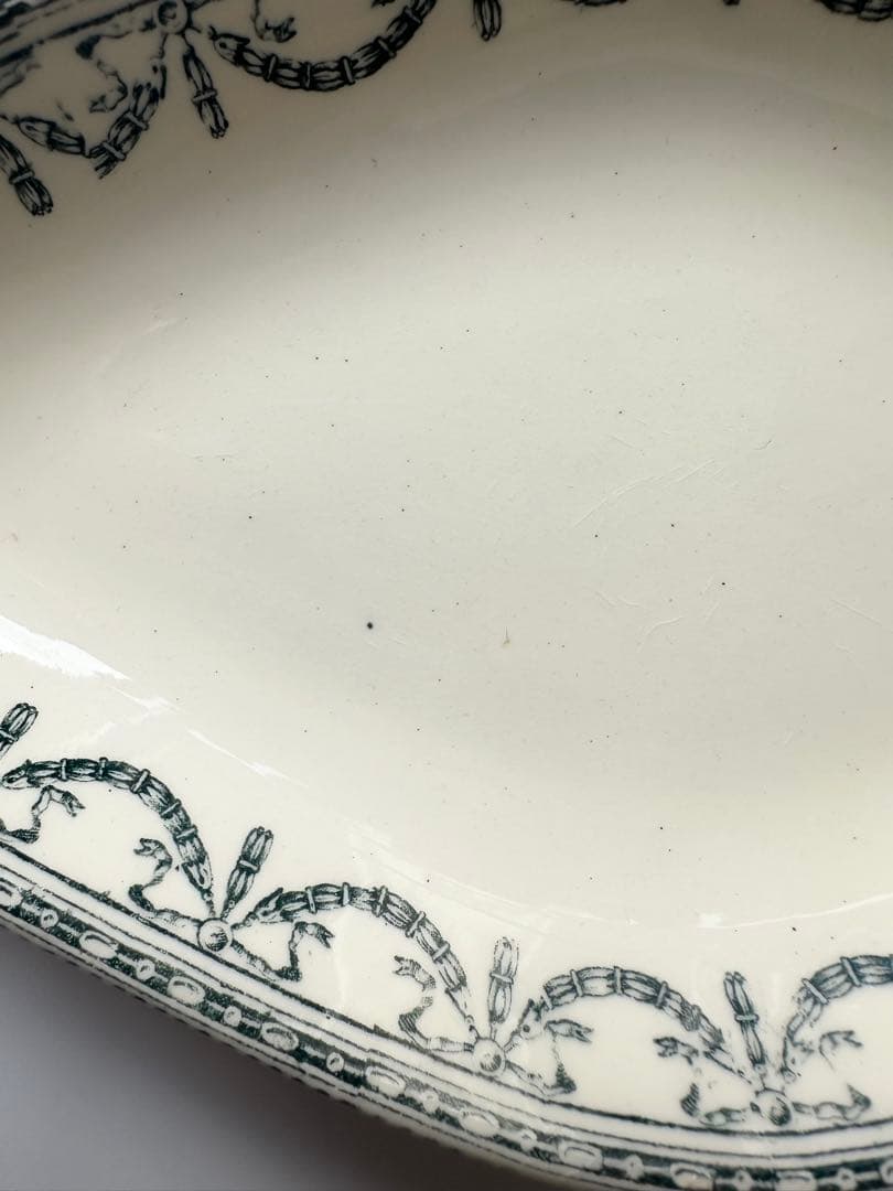 SALINS ラヴィエ　サラン窯　フランス　アンティーク　プレート　皿