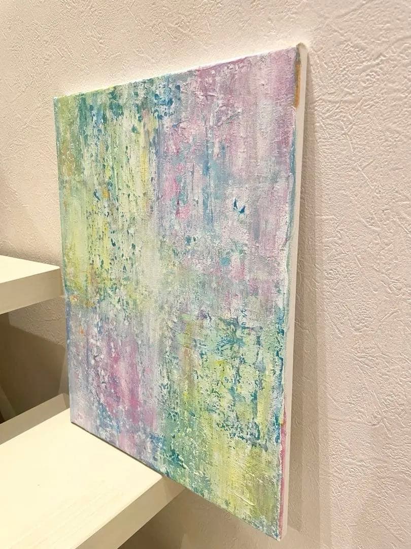 240 抽象画 アクリル画 アート 原画 キャンバスボード F6 雨上がり