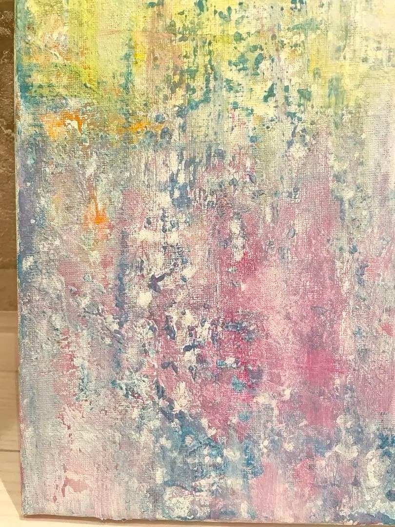 240 抽象画 アクリル画 アート 原画 キャンバスボード F6 雨上がり