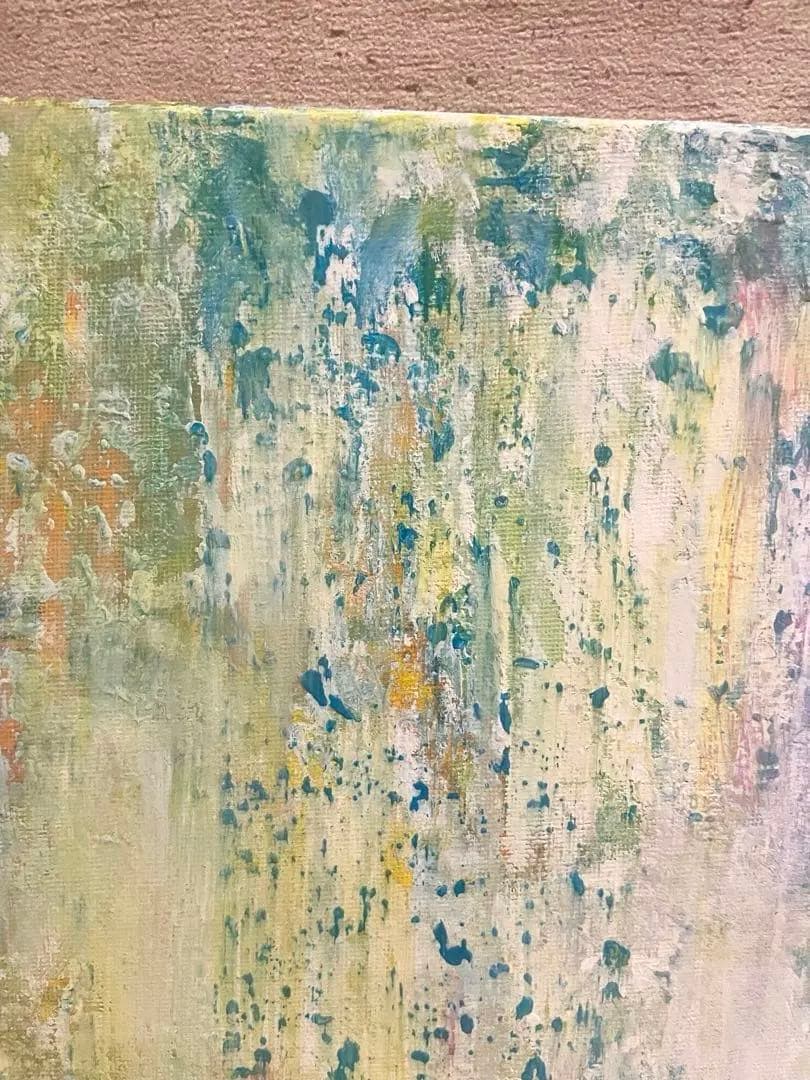 240 抽象画 アクリル画 アート 原画 キャンバスボード F6 雨上がり