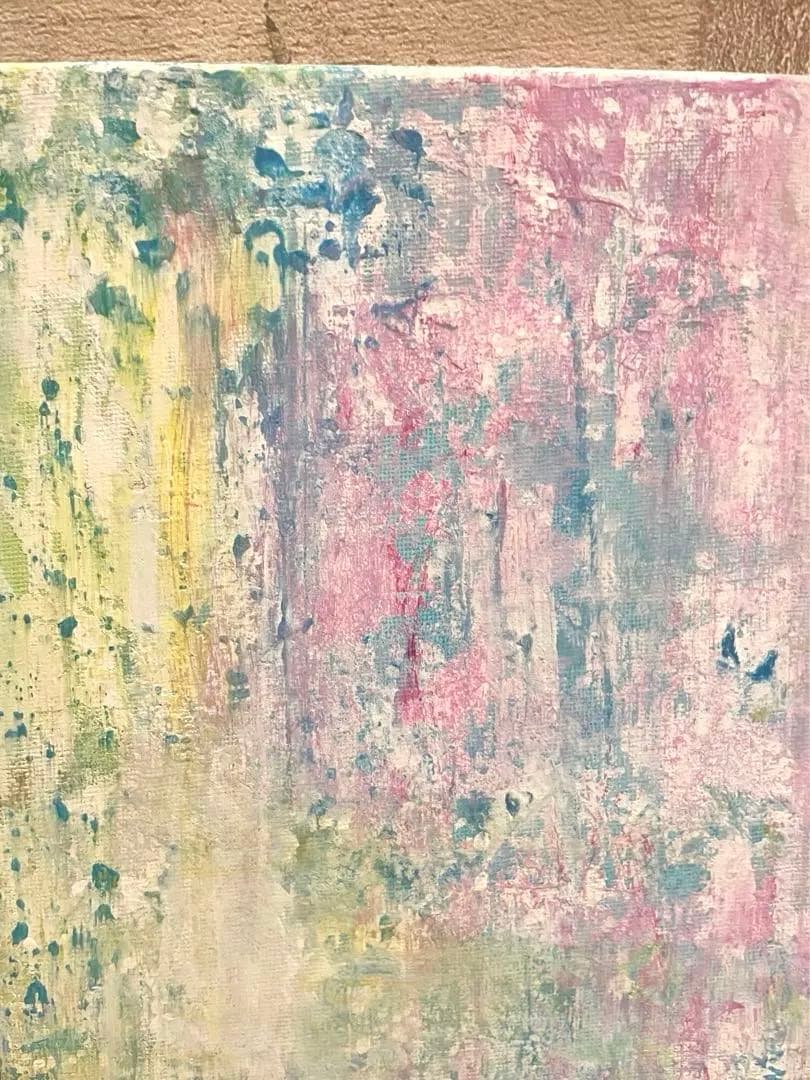 240 抽象画 アクリル画 アート 原画 キャンバスボード F6 雨上がり