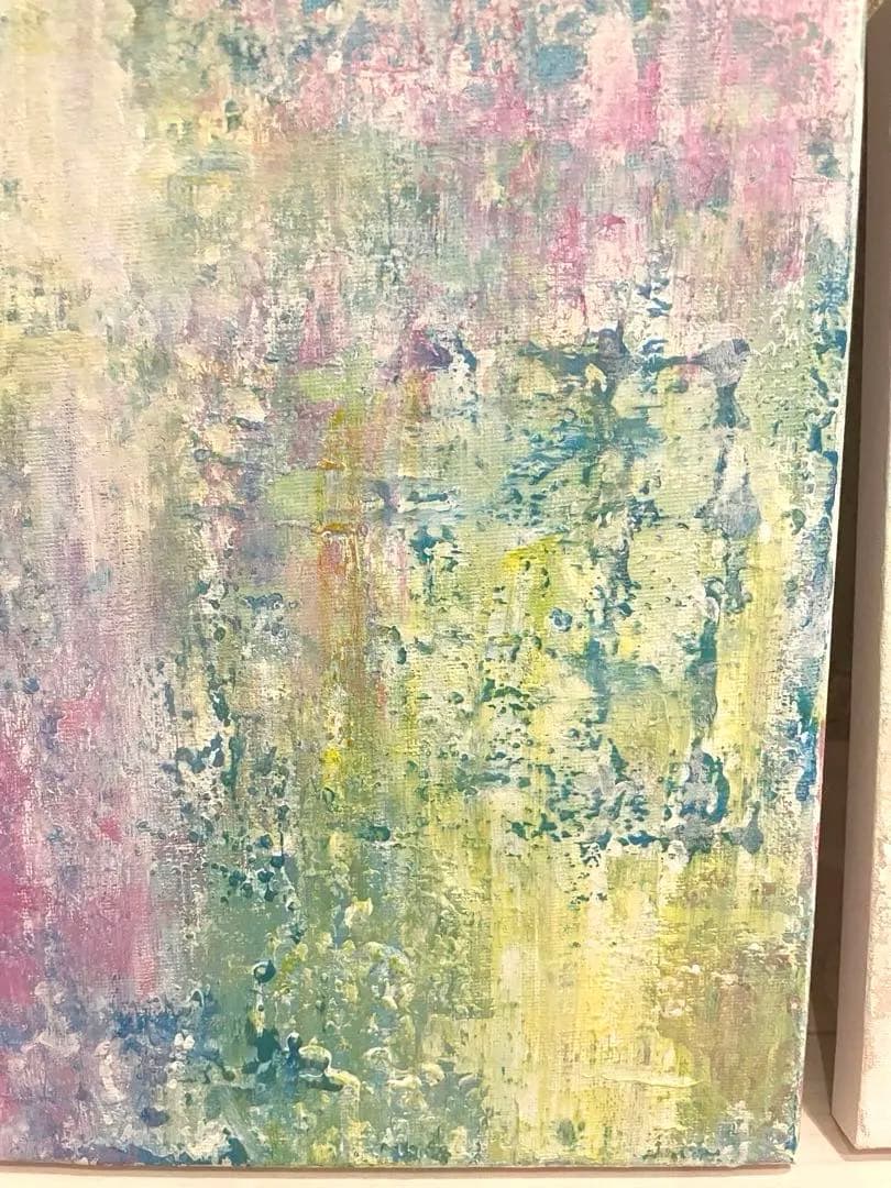 240 抽象画 アクリル画 アート 原画 キャンバスボード F6 雨上がり