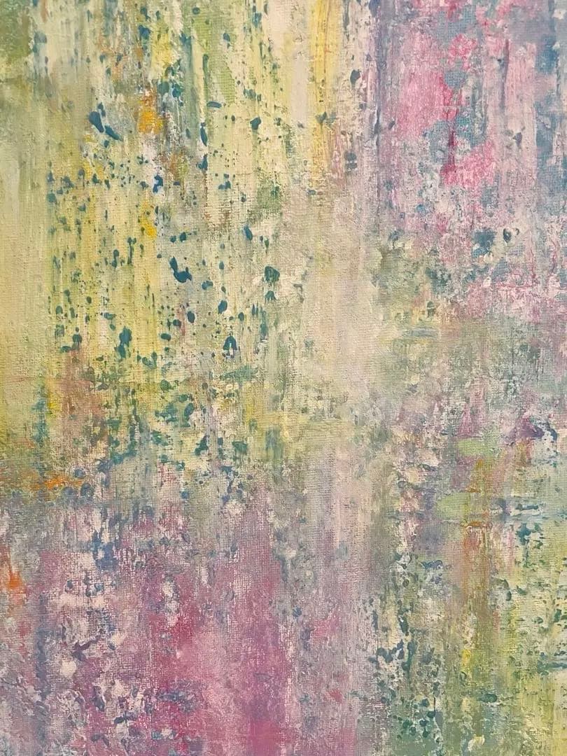 240 抽象画 アクリル画 アート 原画 キャンバスボード F6 雨上がり