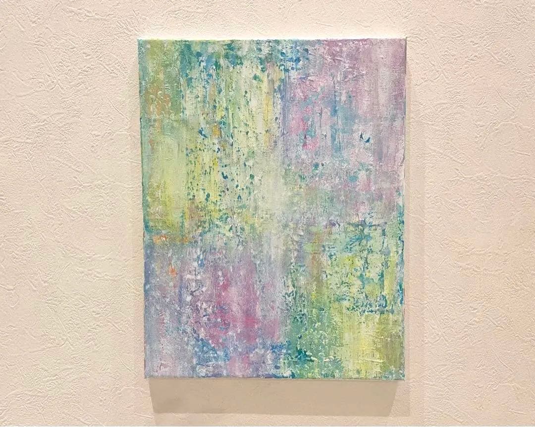 240 抽象画 アクリル画 アート 原画 キャンバスボード F6 雨上がり