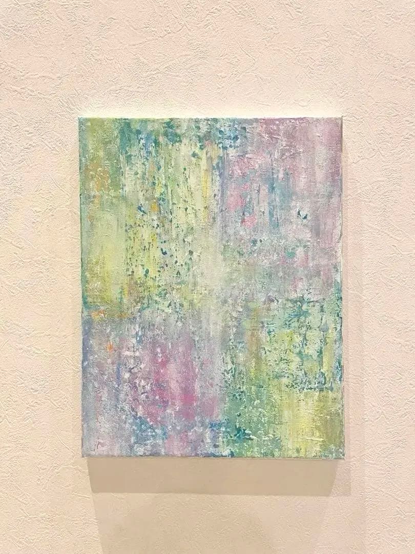 240 抽象画 アクリル画 アート 原画 キャンバスボード F6 雨上がり