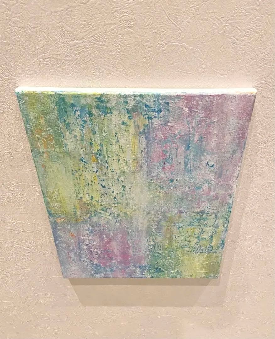 240 抽象画 アクリル画 アート 原画 キャンバスボード F6 雨上がり