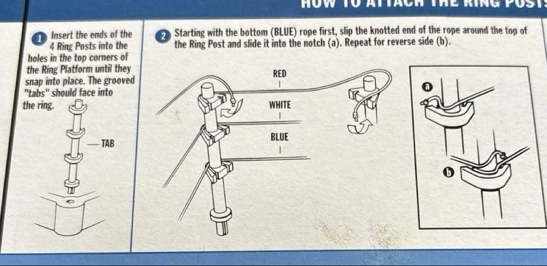 フィギュア用プロレスリング（ゴング付き）＋WWFレスラーフィギュア