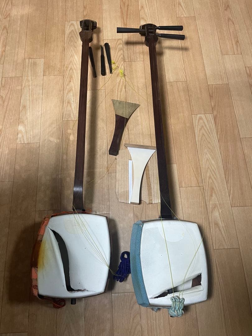 三味線 中古 本体 破れ有り２