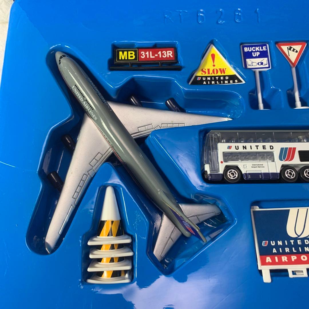 ユナイテッド航空　飛行機セット　プレイセット　アメリカ版