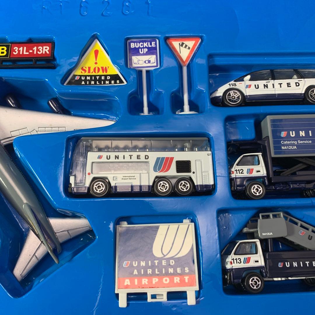 ユナイテッド航空　飛行機セット　プレイセット　アメリカ版