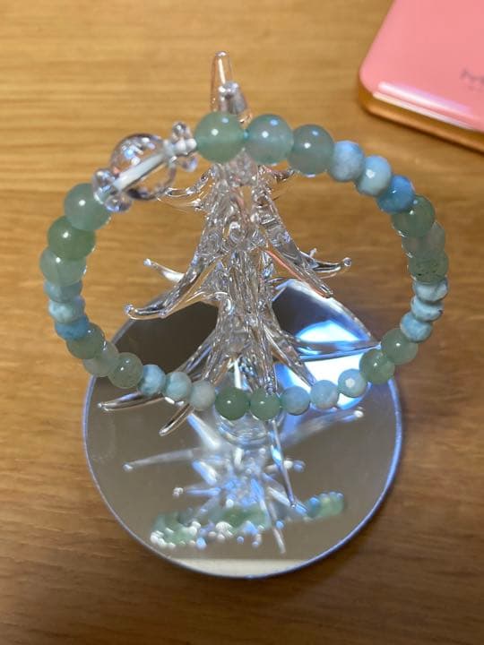 高い癒し効果ラリマーのブレスレット（18センチ）