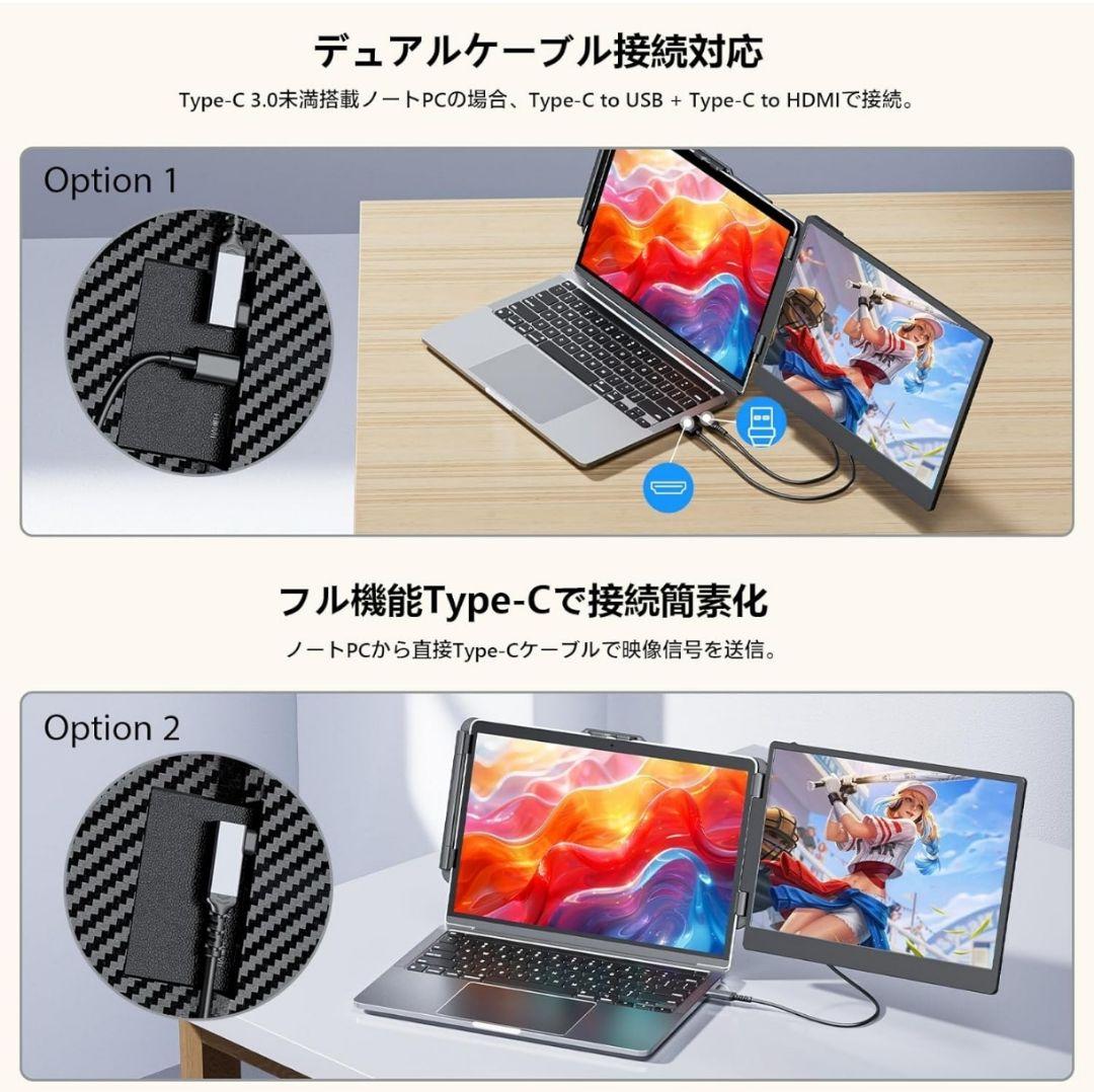 Alic S1デュアルモニター 14インチ 1080Pポータブルモニター