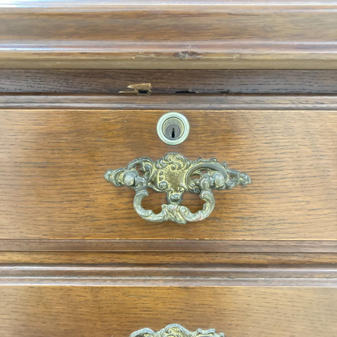 【カリモク】コロニアル　両袖机　学習机　書斎机　デスク