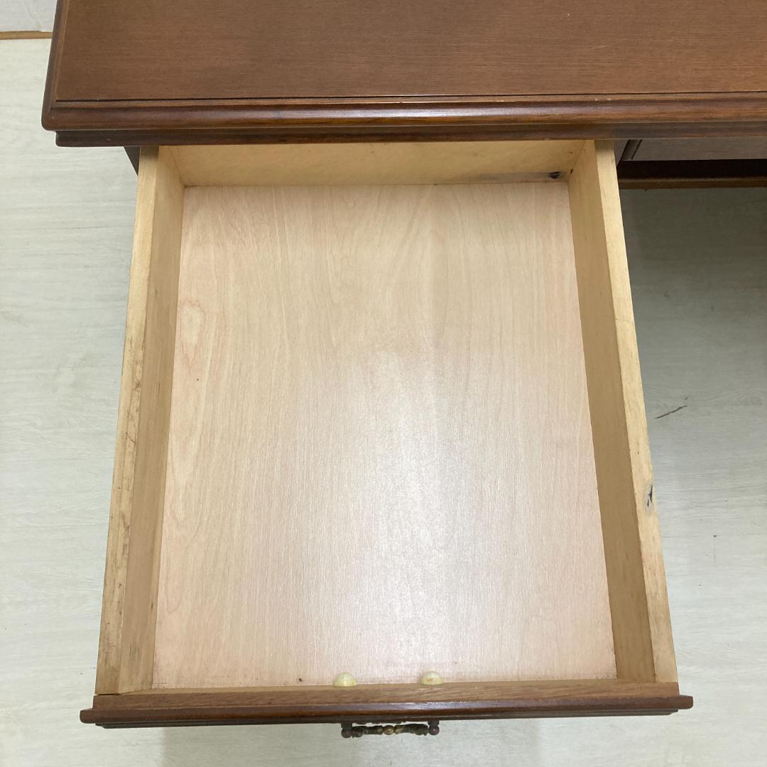 【カリモク】コロニアル　両袖机　学習机　書斎机　デスク