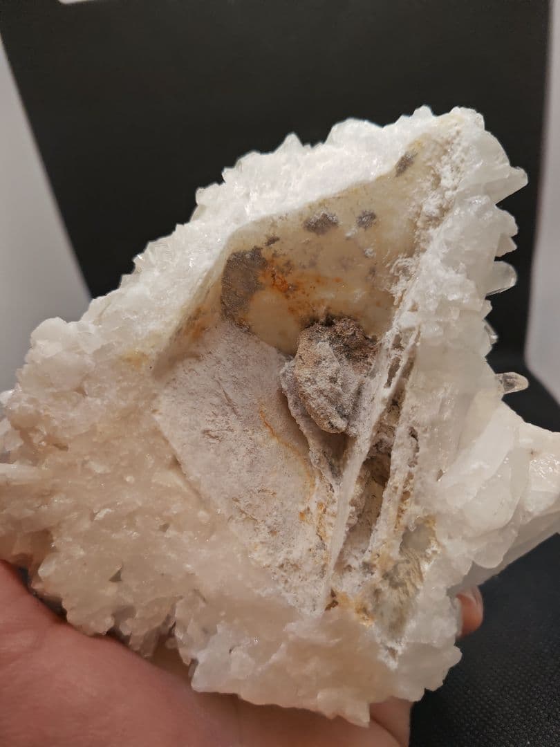 【訳あり】天然石　インド　ヒマラヤ　クル渓谷産　水晶　クラスター　606g