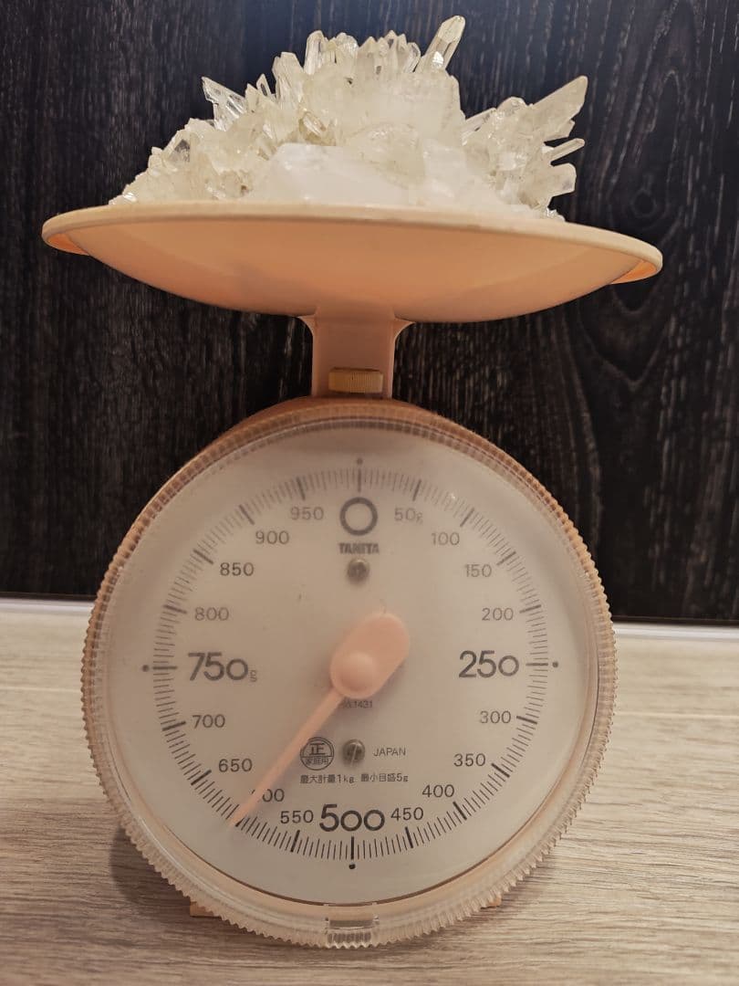 【訳あり】天然石　インド　ヒマラヤ　クル渓谷産　水晶　クラスター　606g