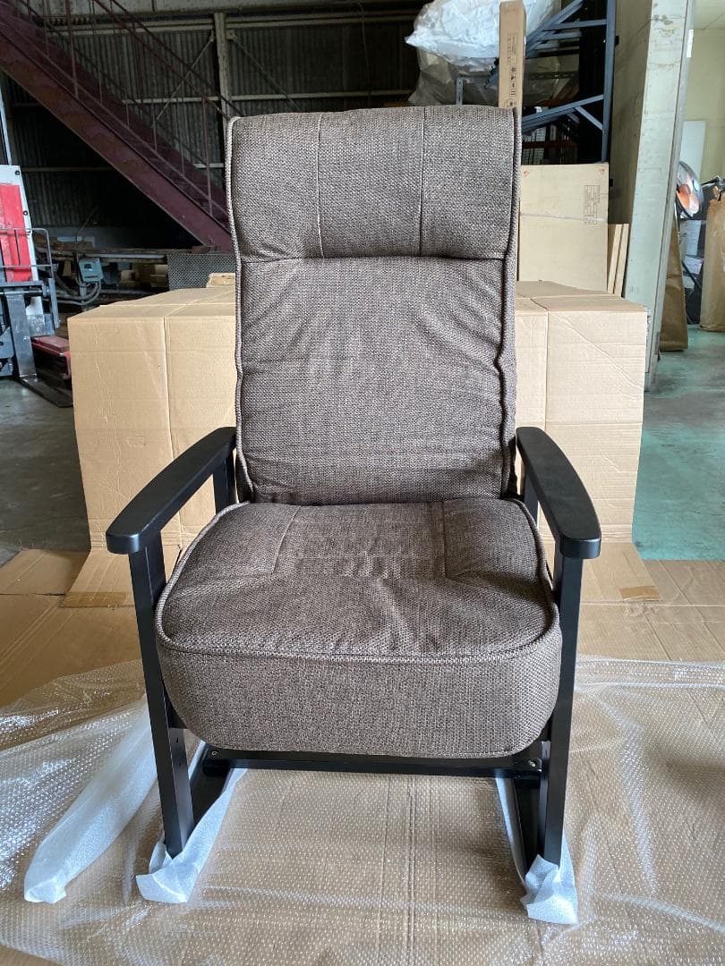 レバー式ポケットコイル高座椅子リクライニングWPTCL-60N(DBR