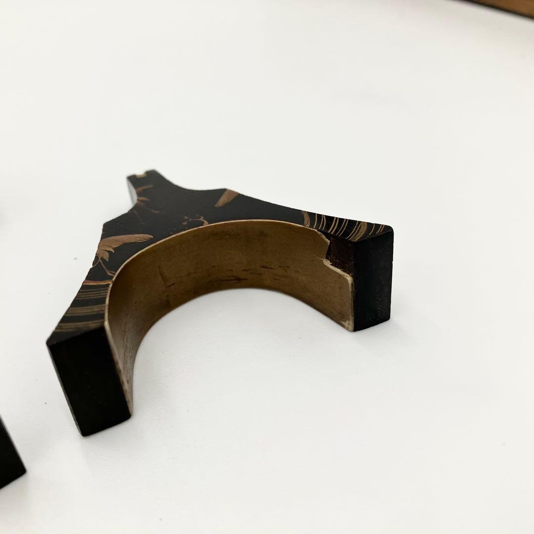 琴柱　蒔絵　鶴