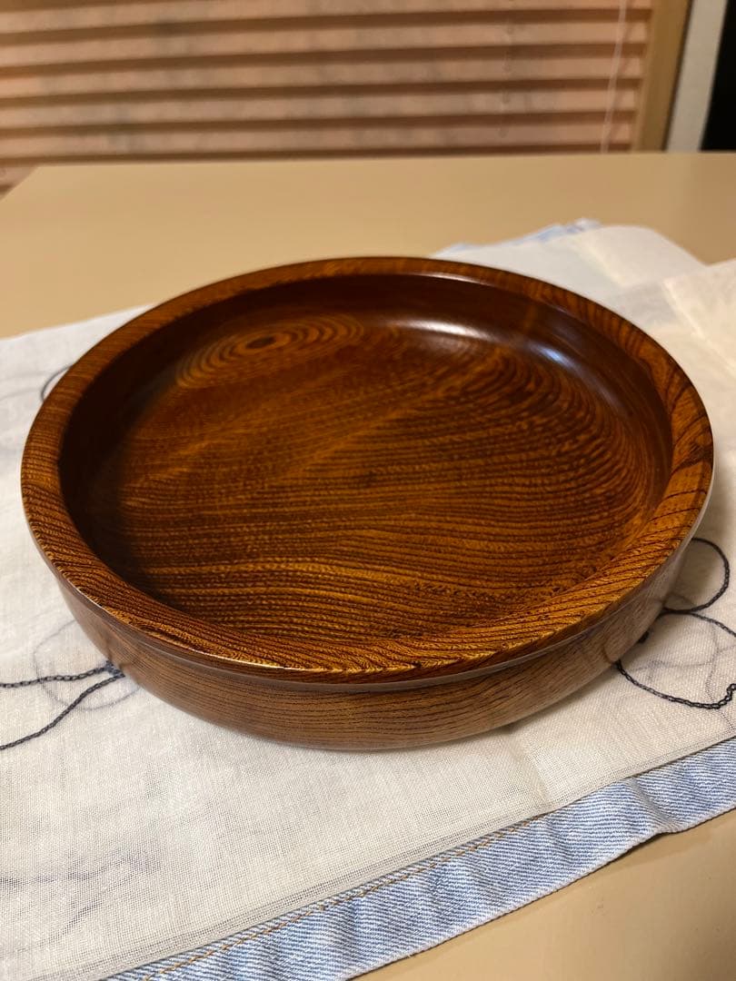 本漆し塗り（日本製）木製cafe丸皿 約24cm カレー皿 菓子皿✴︎10枚セッ