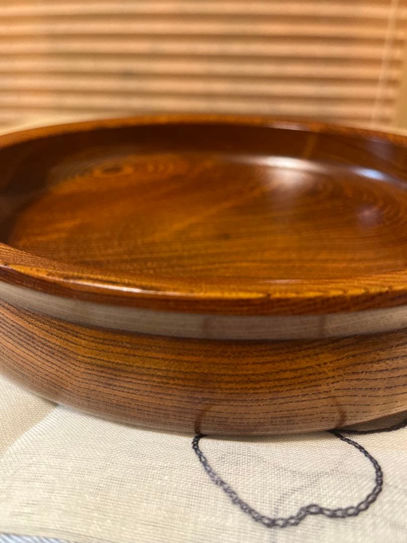 本漆し塗り（日本製）木製cafe丸皿 約24cm カレー皿 菓子皿✴︎10枚セッ