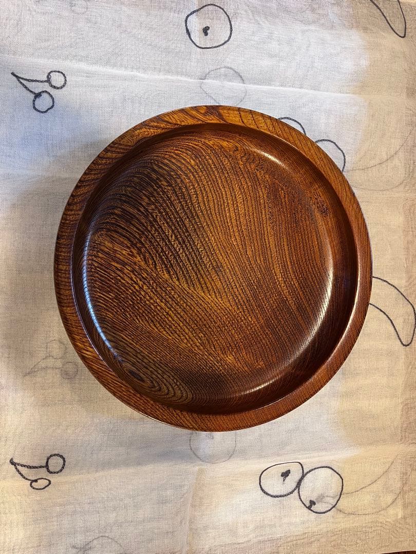本漆し塗り（日本製）木製cafe丸皿 約24cm カレー皿 菓子皿✴︎10枚セッ