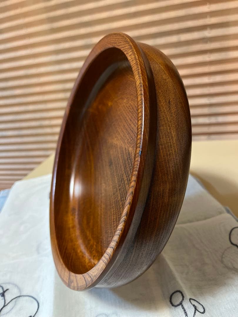 本漆し塗り（日本製）木製cafe丸皿 約24cm カレー皿 菓子皿✴︎10枚セッ