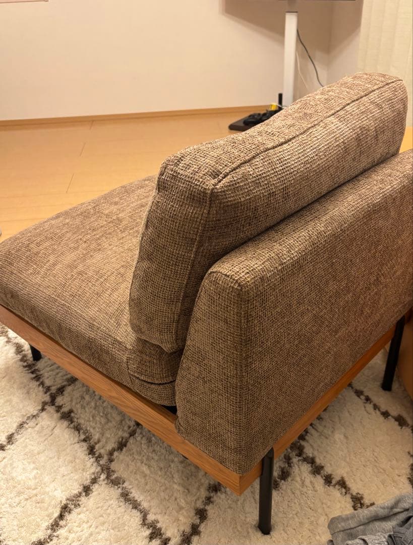 【美品】1人用ソファ　ブラウン　3/6まで