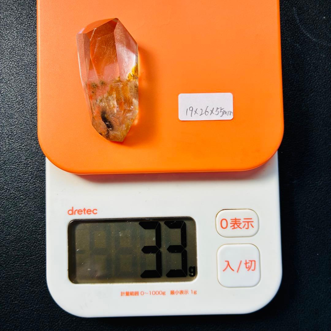 希少 ブラジル産 ガーデンルチル風 インクルージョンクォーツ 33g ポイント