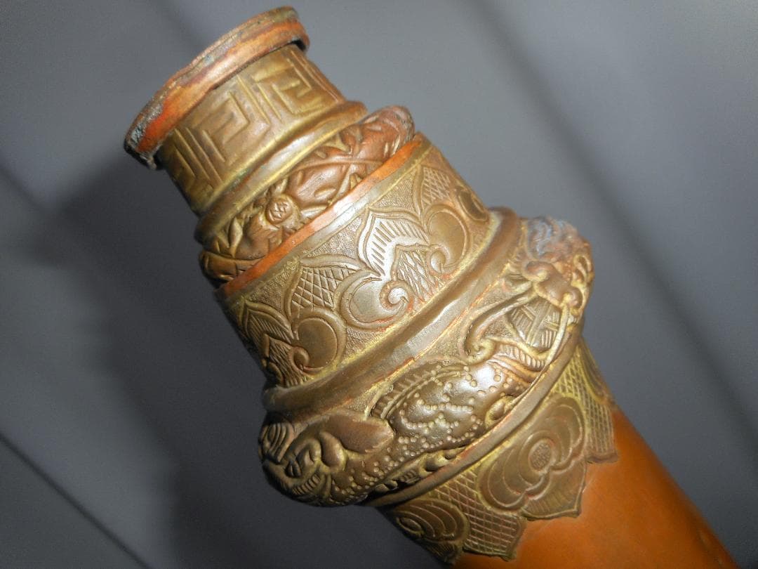 【保管珍品・チベット・ブータン・音出し可】宗教儀式用ラッパ（ドゥン、トーンチン）