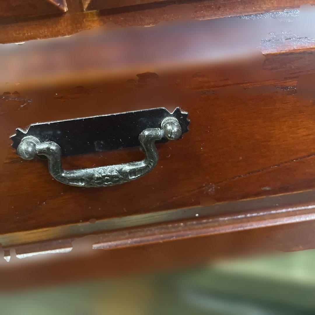 アンティーク小物入れ　木製小物入れ 6引き出し ダークブラウン