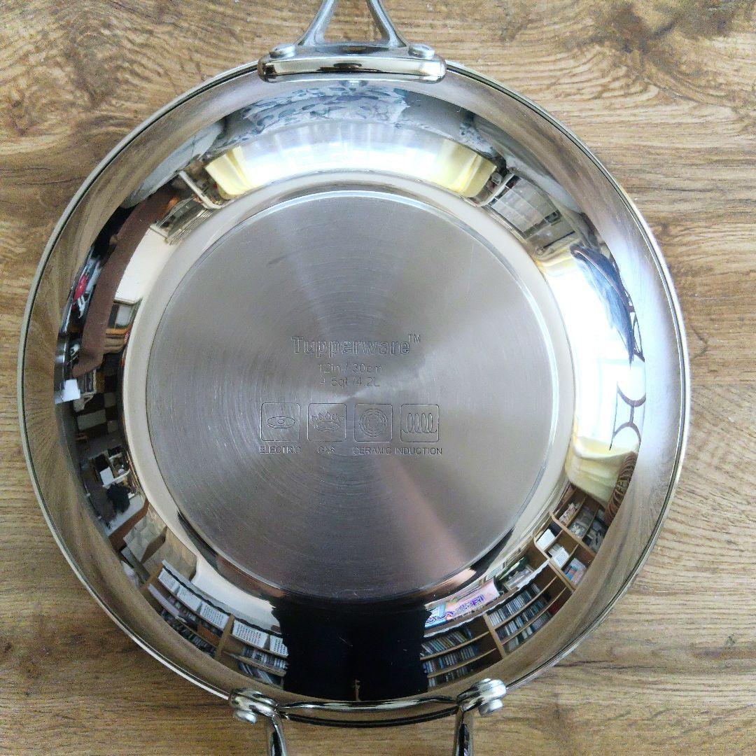 Tupperware タッパーウェア 中華鍋 ステンレスフライパン 30cm