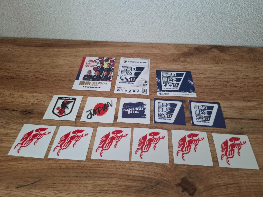 新品★日本代表サムライブルー★勝利のハチマキ・フェイスペイントシール★計16点
