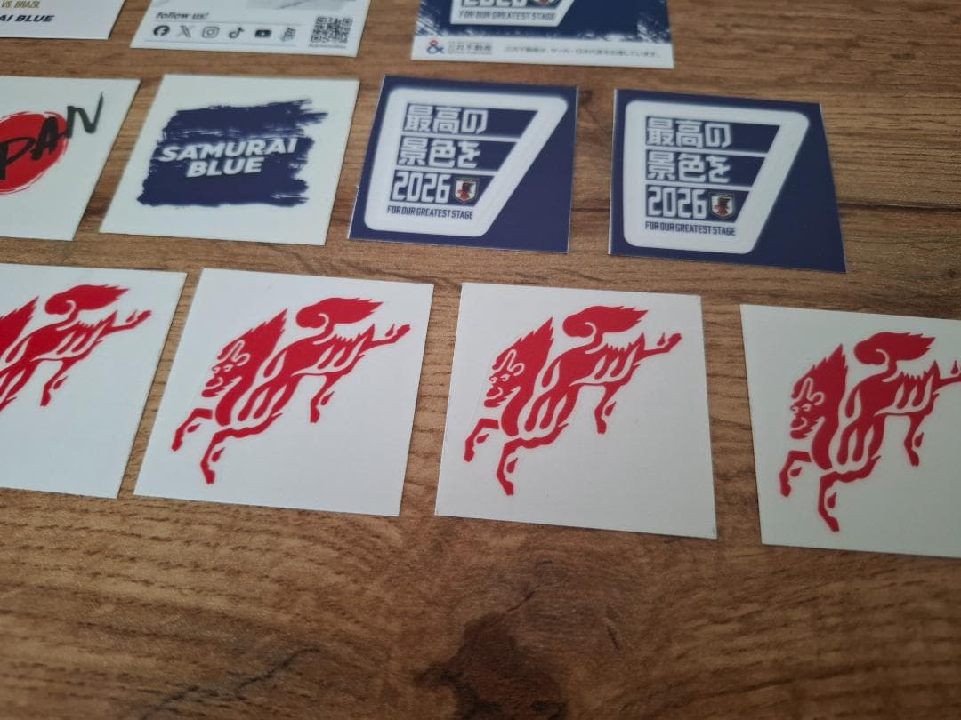 新品★日本代表サムライブルー★勝利のハチマキ・フェイスペイントシール★計16点